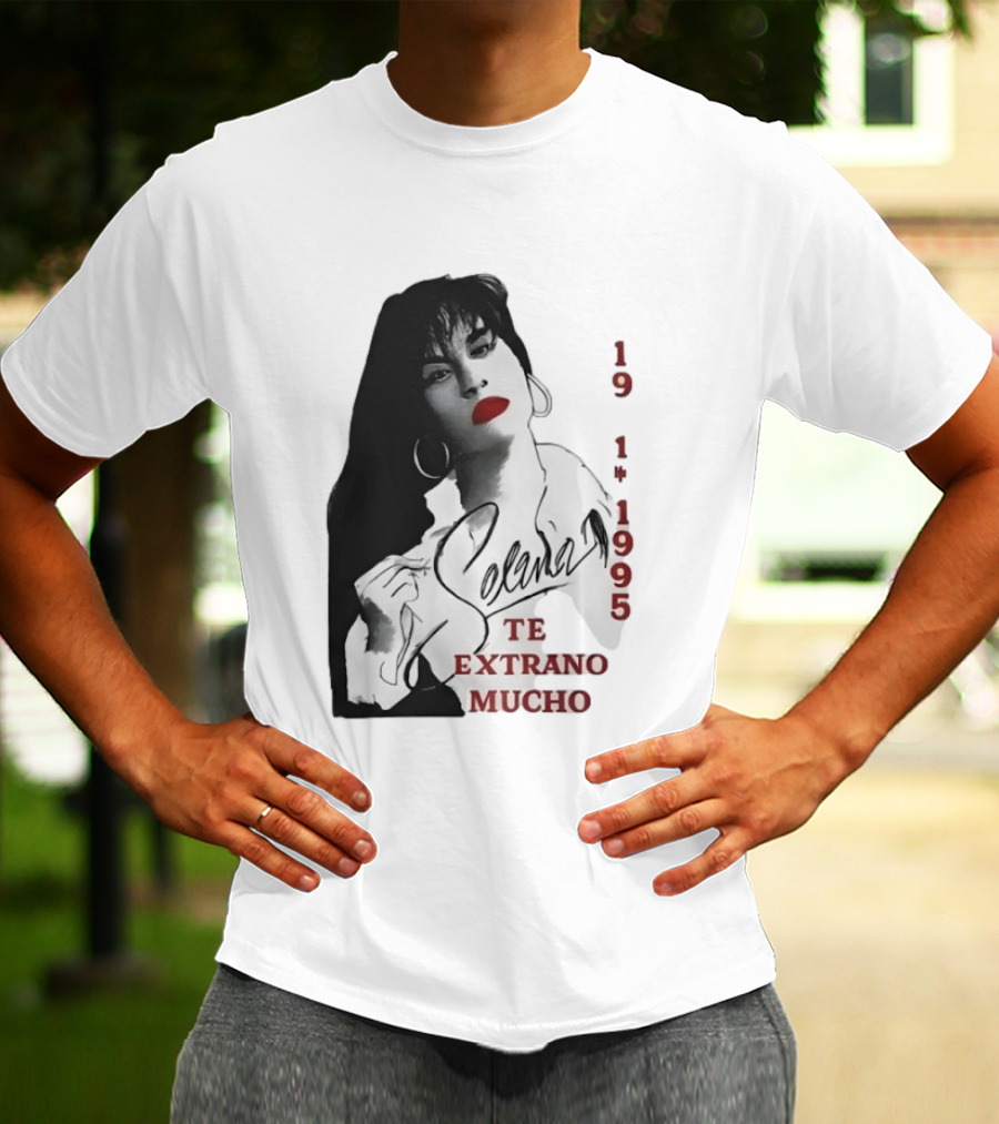 Selena Quintanilla 1971 1995 Te Extraño Mucho Black And White Elegance T-Shirt