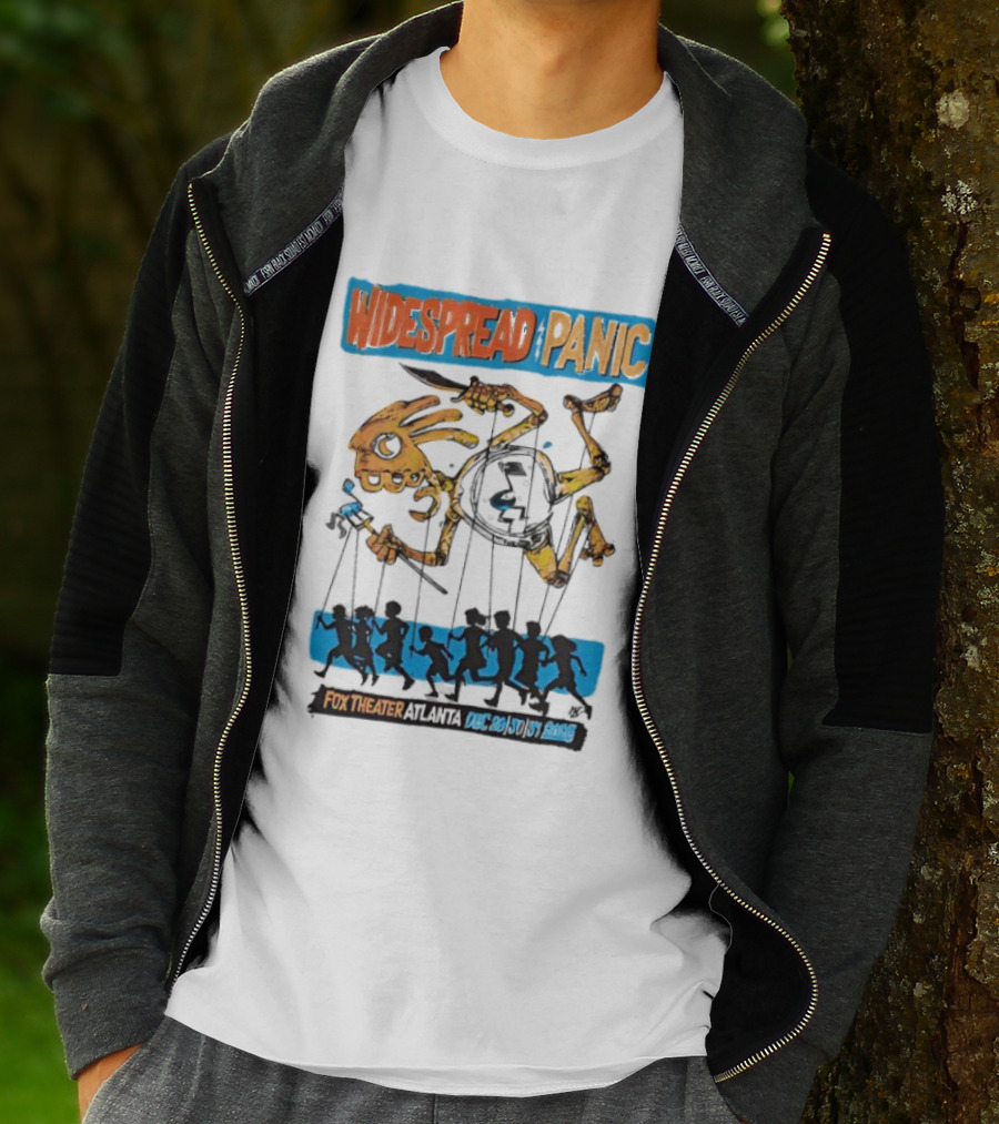 Widespread Panic Fox Theatre Atlanta Dec 29 31 Puppet Skeleton T-Shirt