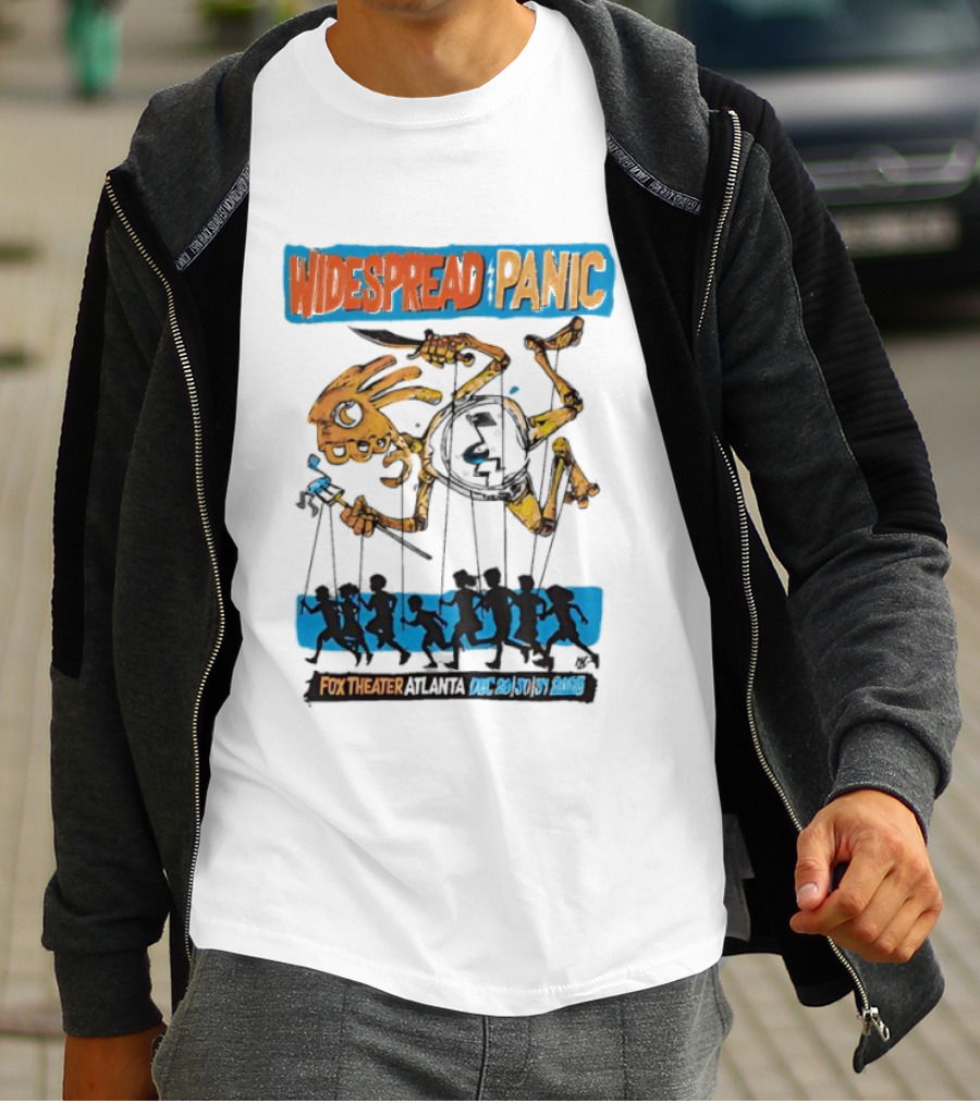 Widespread Panic Fox Theatre Atlanta Dec 29 31 Puppet Skeleton T-Shirt