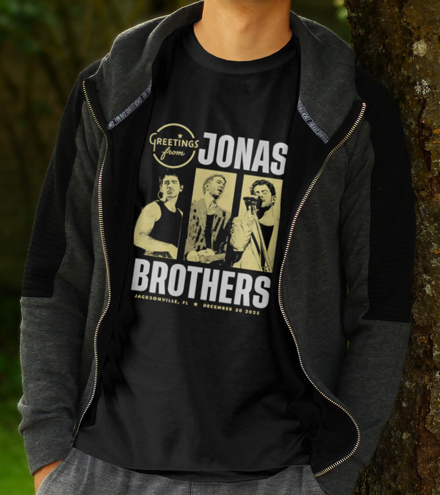 Greetings From Jonas Brothers Jacksonville FL December 30 2025 T-Shirt