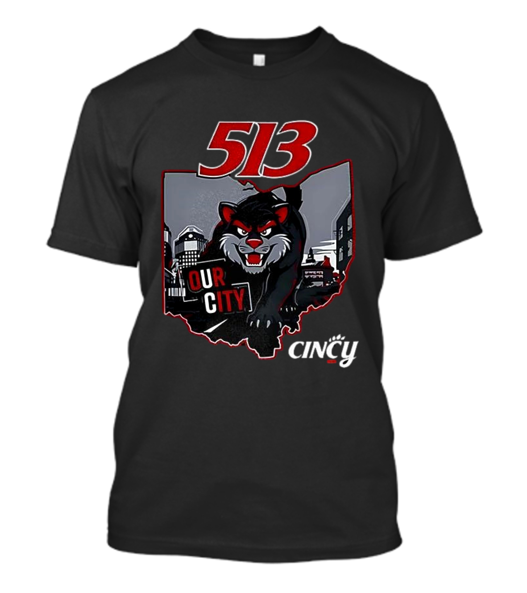 Cincinnati Bearcats 513 Our City Cincy T-Shirt