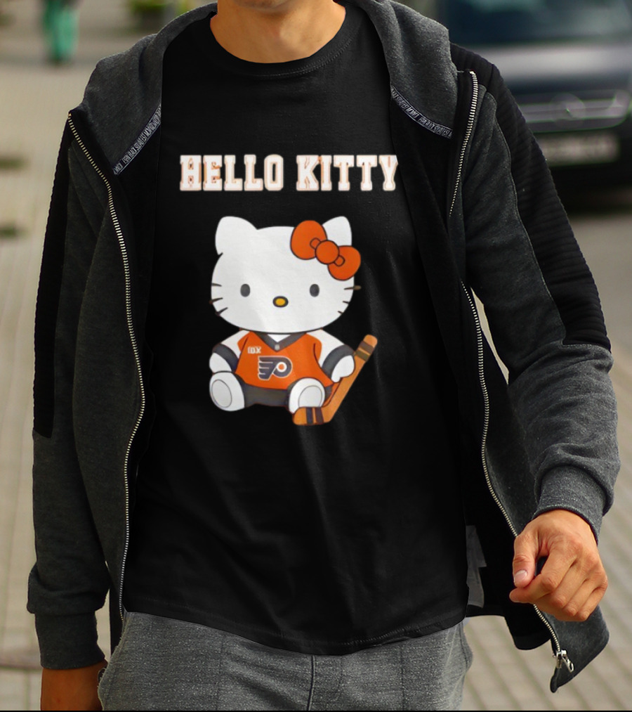 Philadelphia Flyers Hello Kitty Cute Collaboration Hockey Night T-Shirt