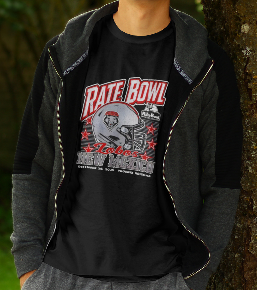 Rate Bowl 2025 New Mexico Lobos Vintage Helmet December 26 Phoenix Arizona T-Shirt
