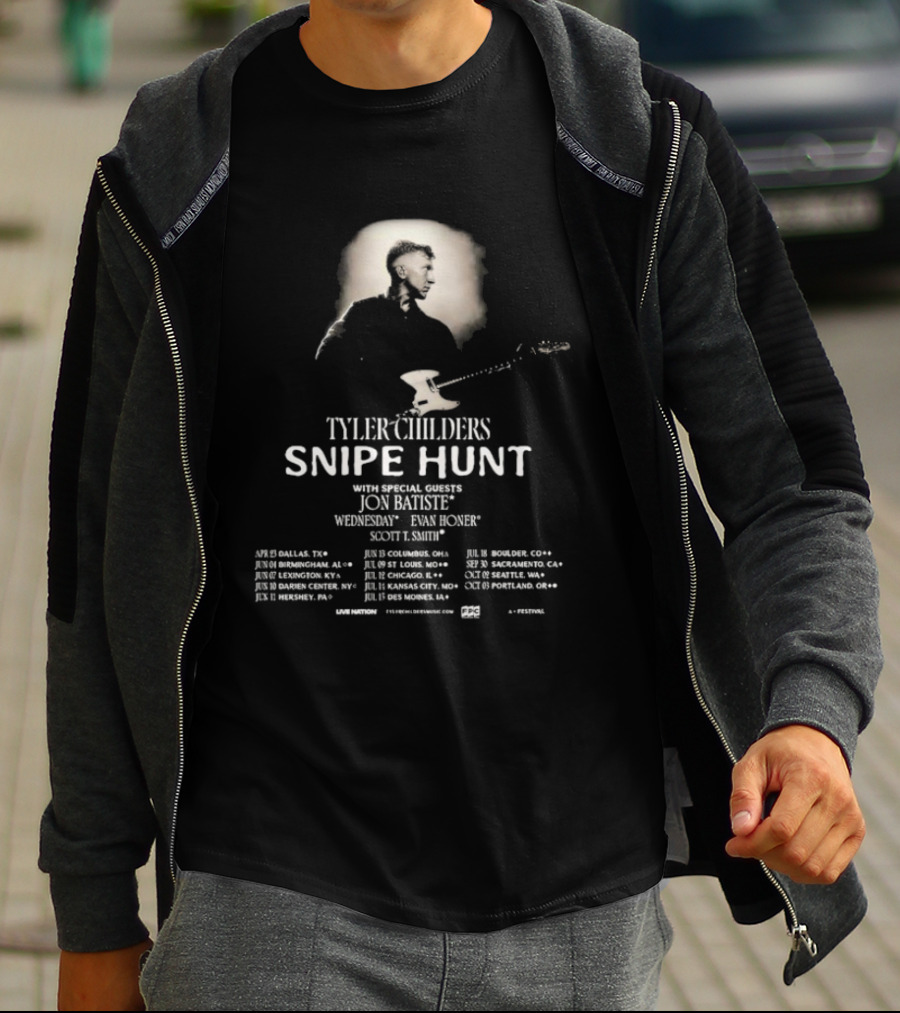 Tyler Childers Snipe Hunt 2026 Tour North America Dates Special Guests Joce Kelsey Wayne Graham T-Shirt