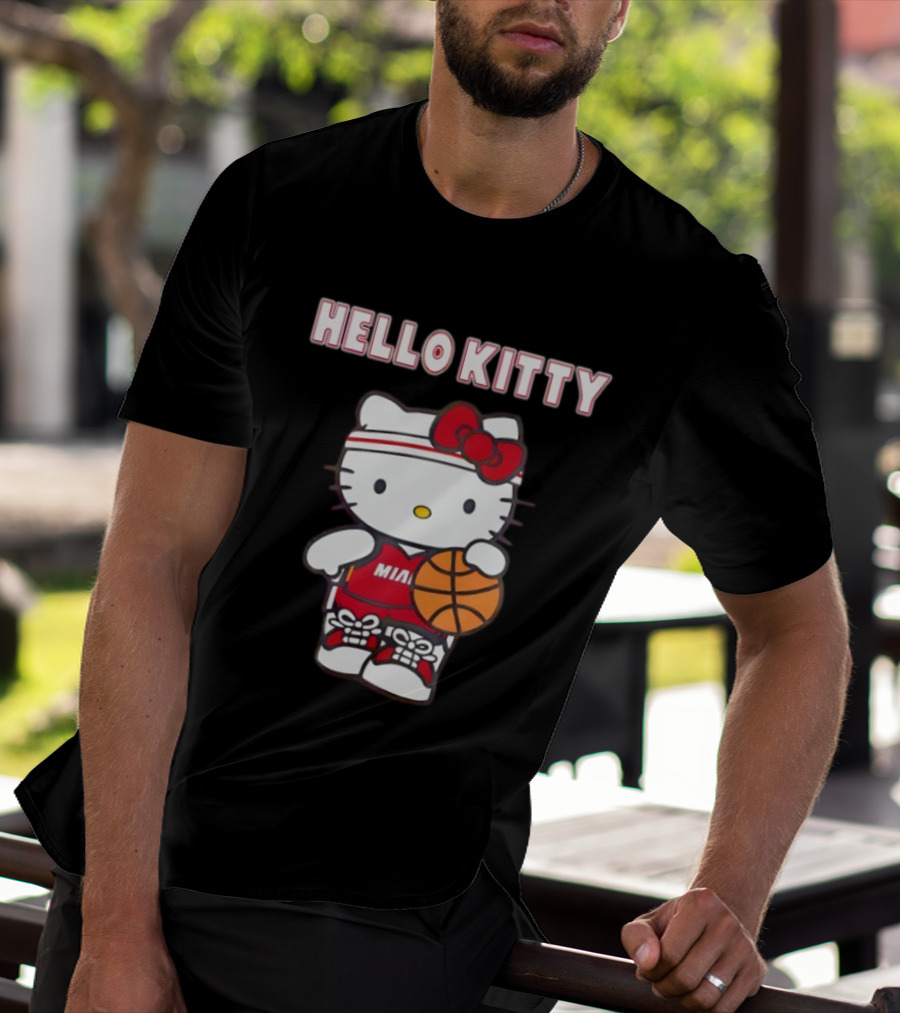 Hello Kitty Miami Basketball Crossover Cute Collaboration T-Shirt