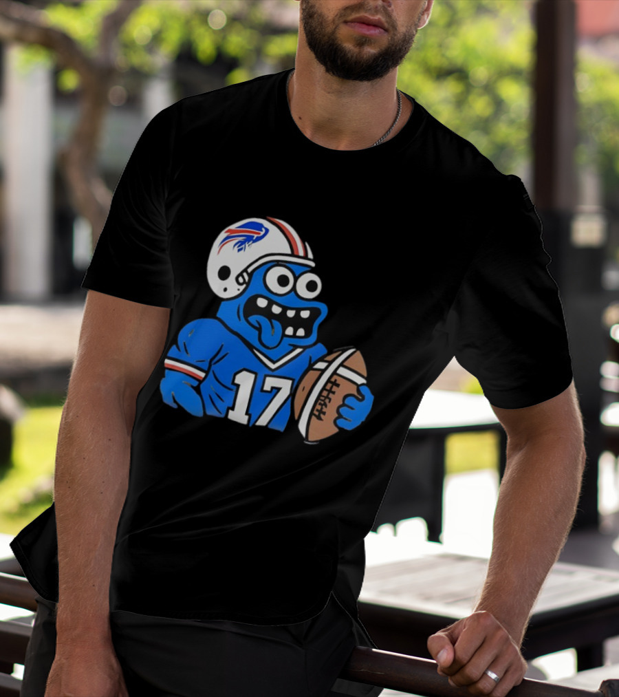 Monster Toast Josh Allen Buffalo Bills Football Player Cartoon T-Shirt
