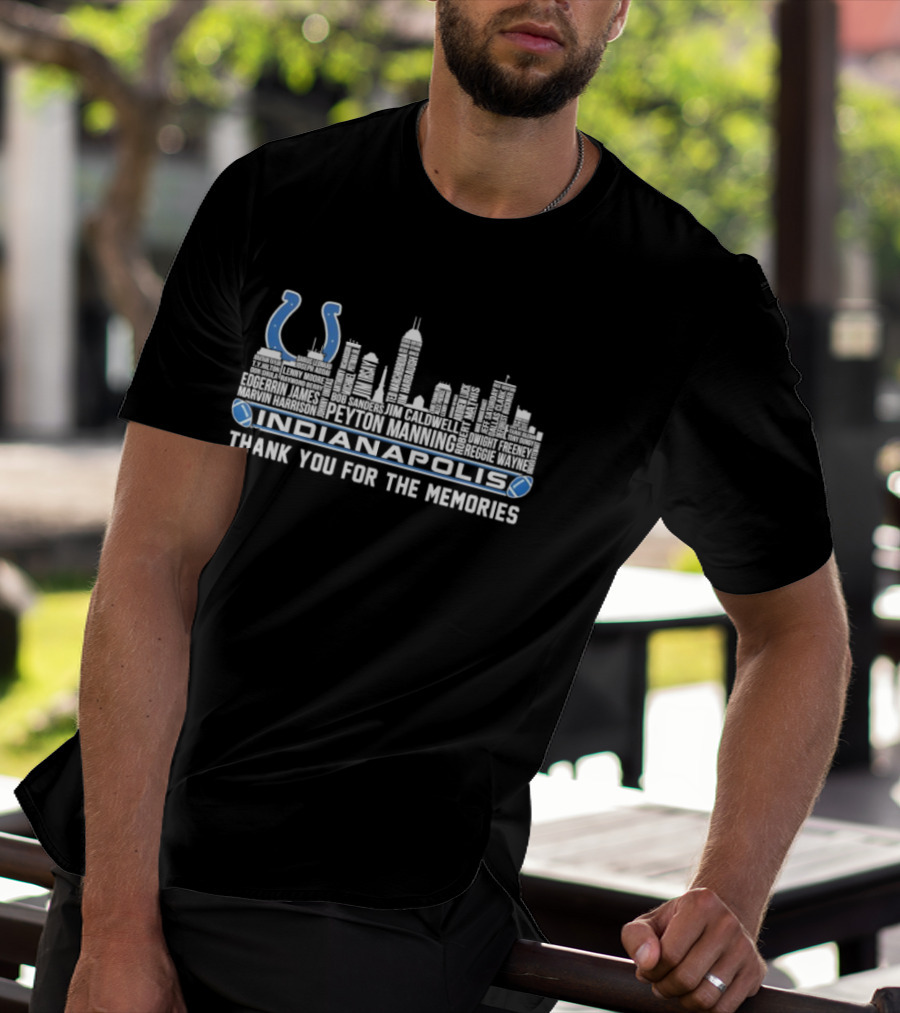 Indianapolis Colts City Skyline Thank You For The Memories T-Shirt