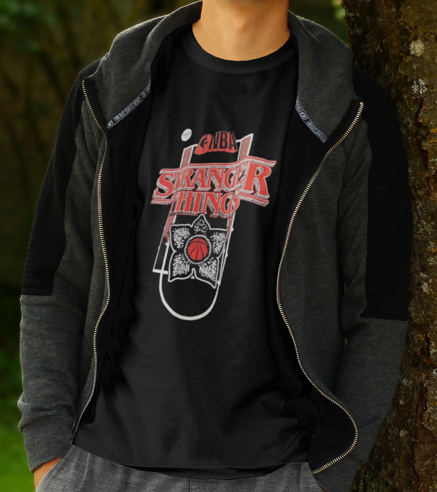 Stranger Things NBA Crossover Demogorgon Basketball T-Shirt