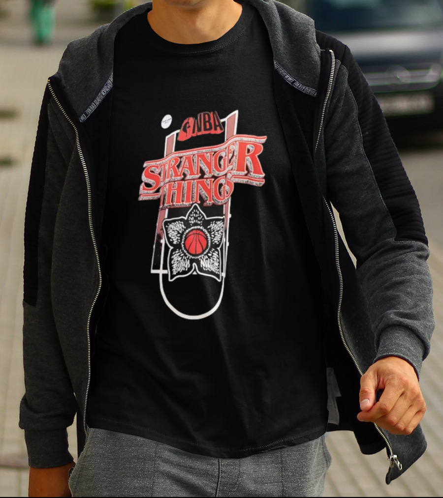 Stranger Things NBA Crossover Demogorgon Basketball T-Shirt