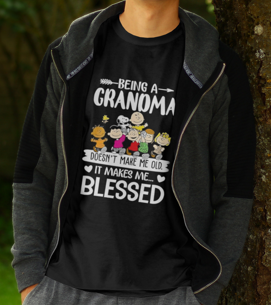Peanuts Being A Grandma Makes Me Blessed Characters T-Shirt