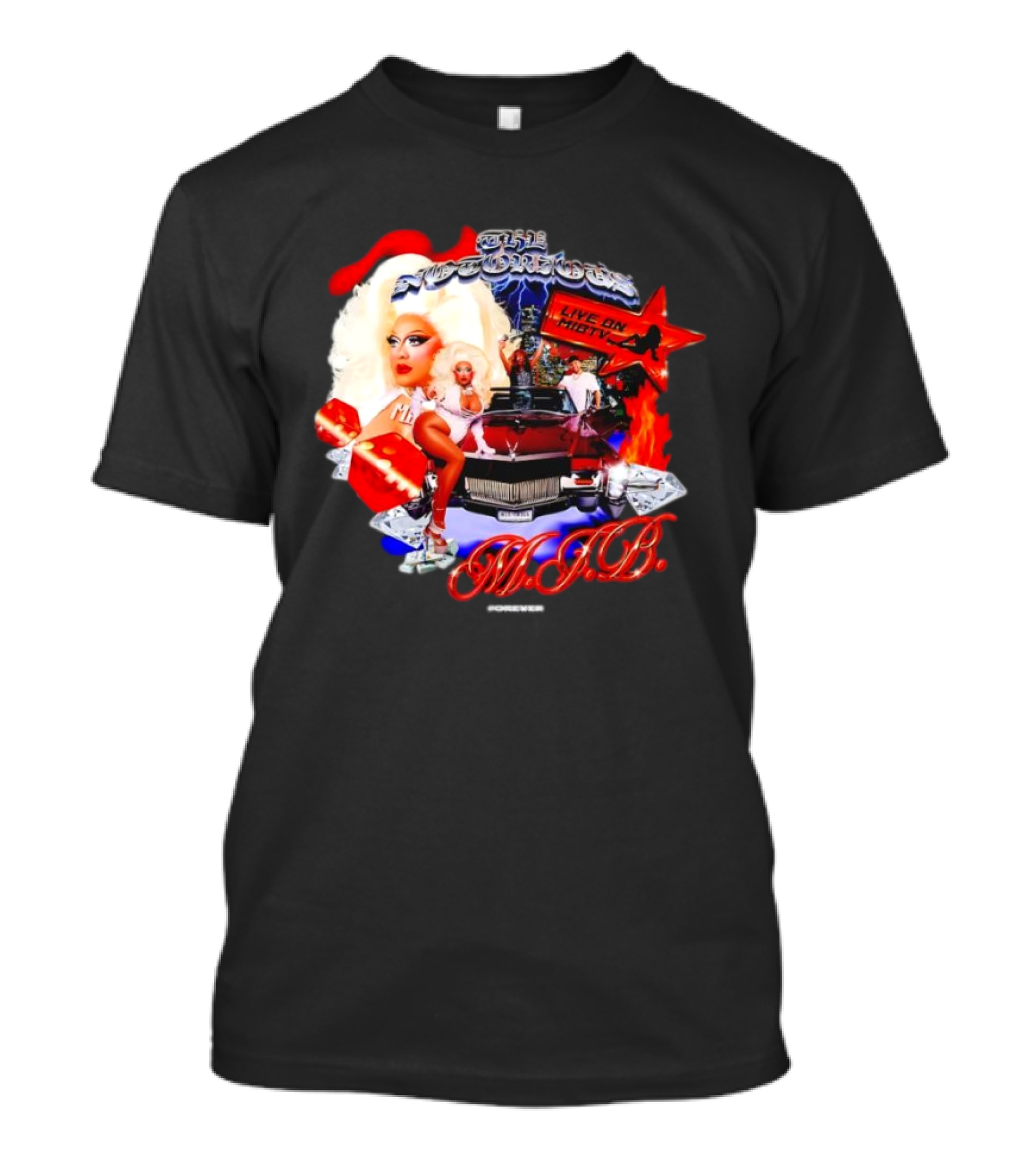 The Notorious B.I.G Live On MIBTV With Glamour Star In Red Car Scene T-Shirt