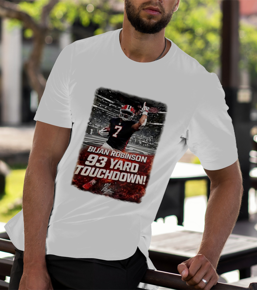 Bijan Robinson 93 Yard Touchdown Falcons Beat Rams Week 17 NFL 2025 T-Shirt