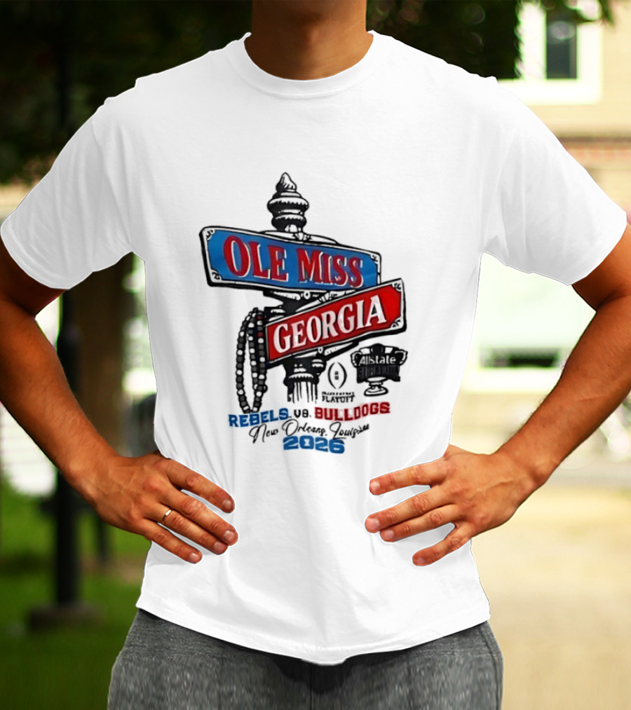 Ole Miss Georgia Rebels Vs Bulldogs Game Day 2023 T-Shirt