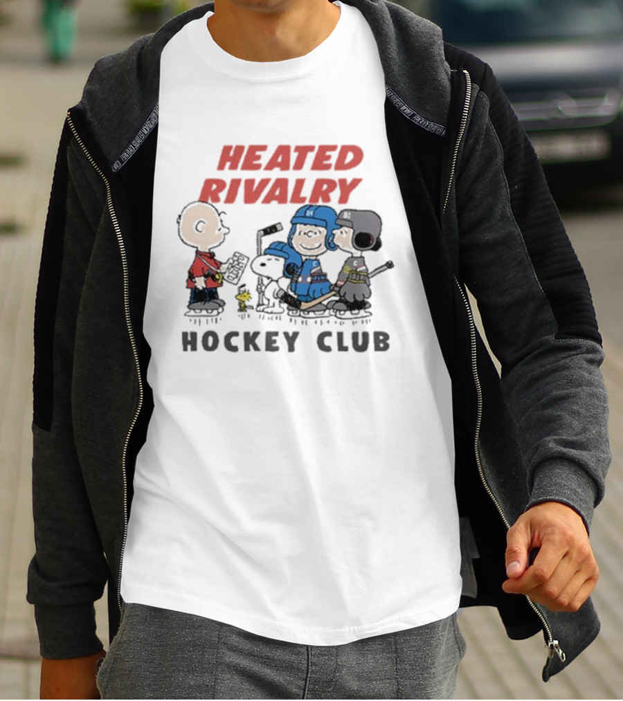 Snoopy Charlie Brown The Peanuts Heated Rivalry Hockey Club T-Shirt