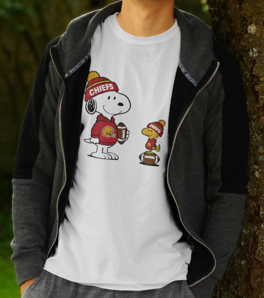 Kansas City Chiefs Snoopy Woodstock NFL Football Fan Gear T-Shirt