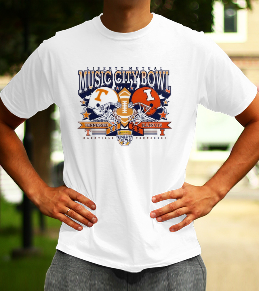 Liberty Mutual Music City Bowl Tennessee Vs Illinois December 2025 Nashville T-Shirt
