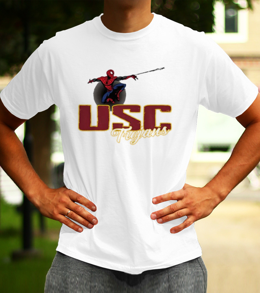 USC Trojans Marvel Spider Man Collaboration T-Shirt