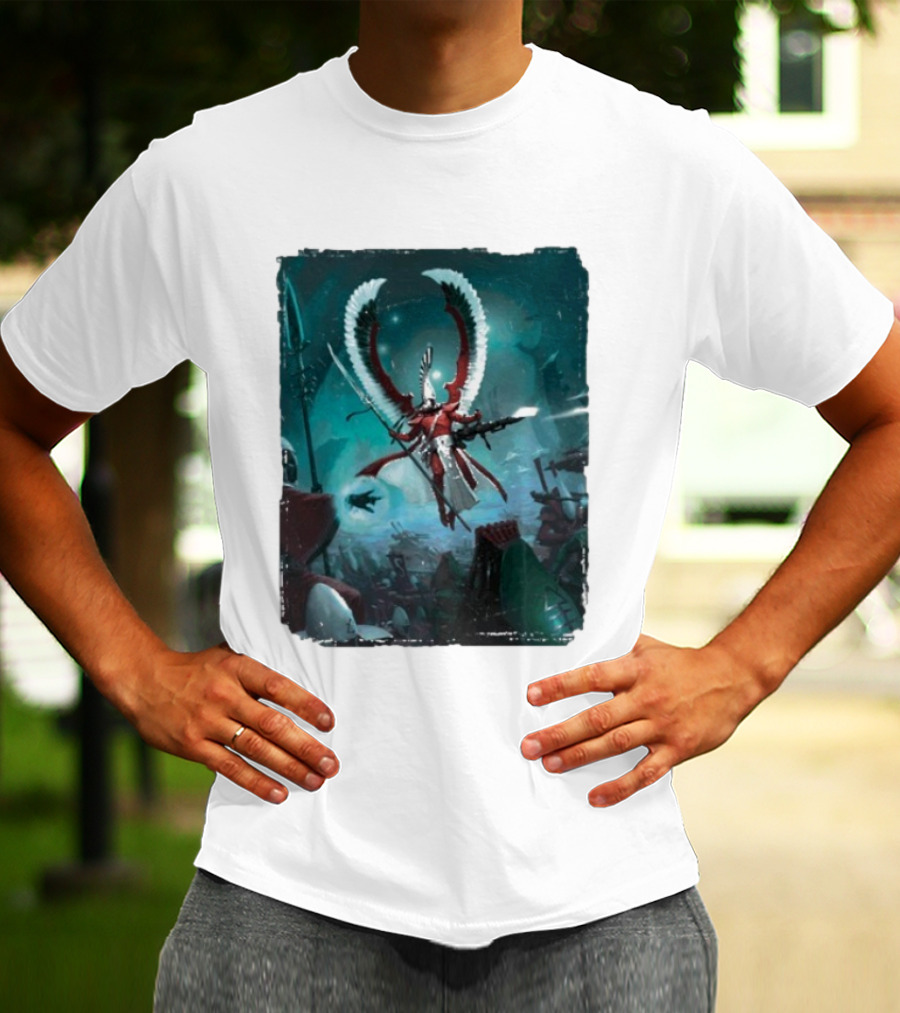 Warhammer 40 000 Aeldari Avatar Epic Battle Wings Fantasy Science Fiction T-Shirt
