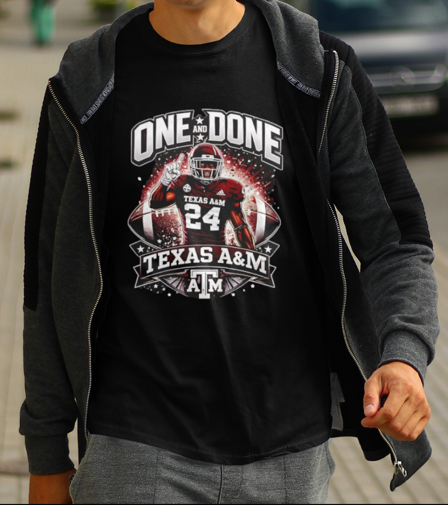 One And Done Demani Richardson Texas A&M Jersey Number 24 T-Shirt