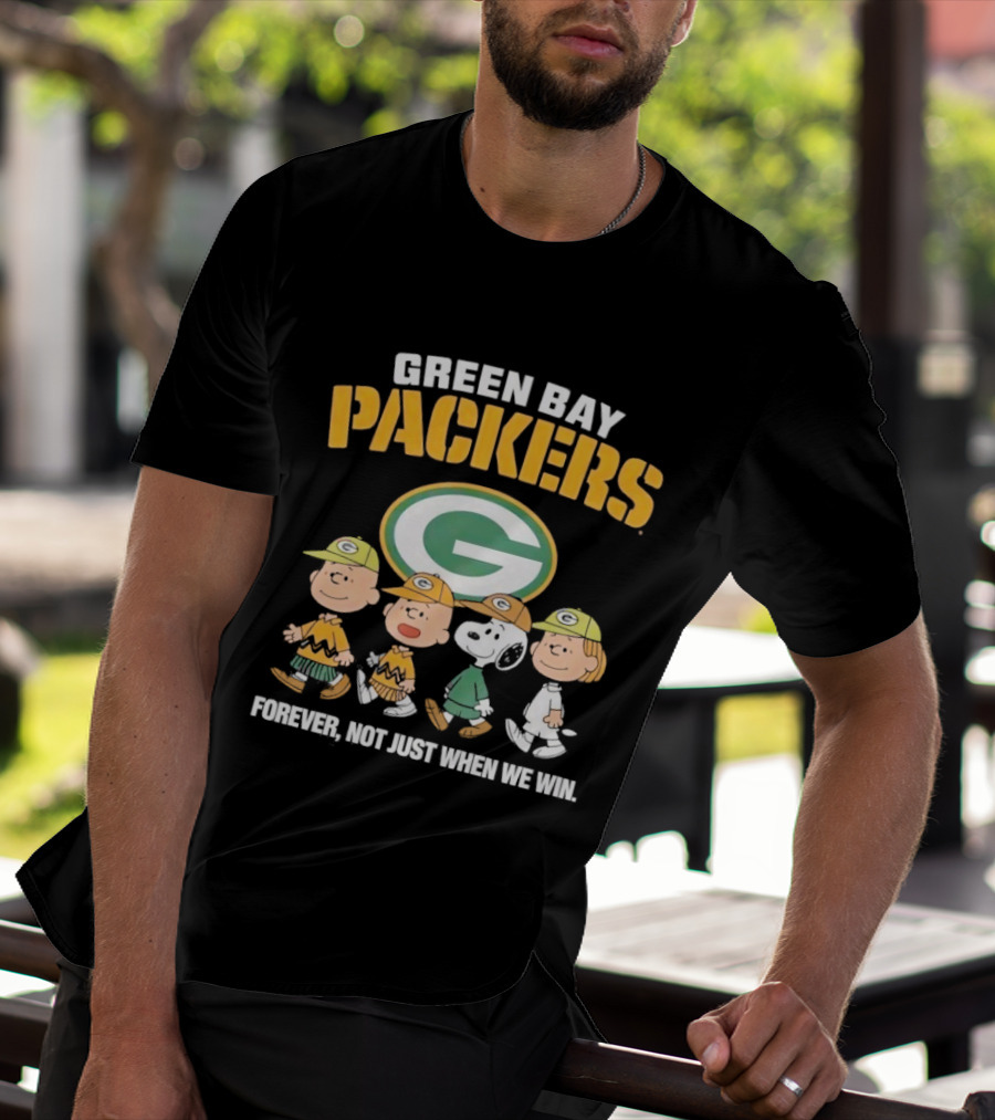 Green Bay Packers Peanuts Abbey Road Forever Not Just When We Win T-Shirt