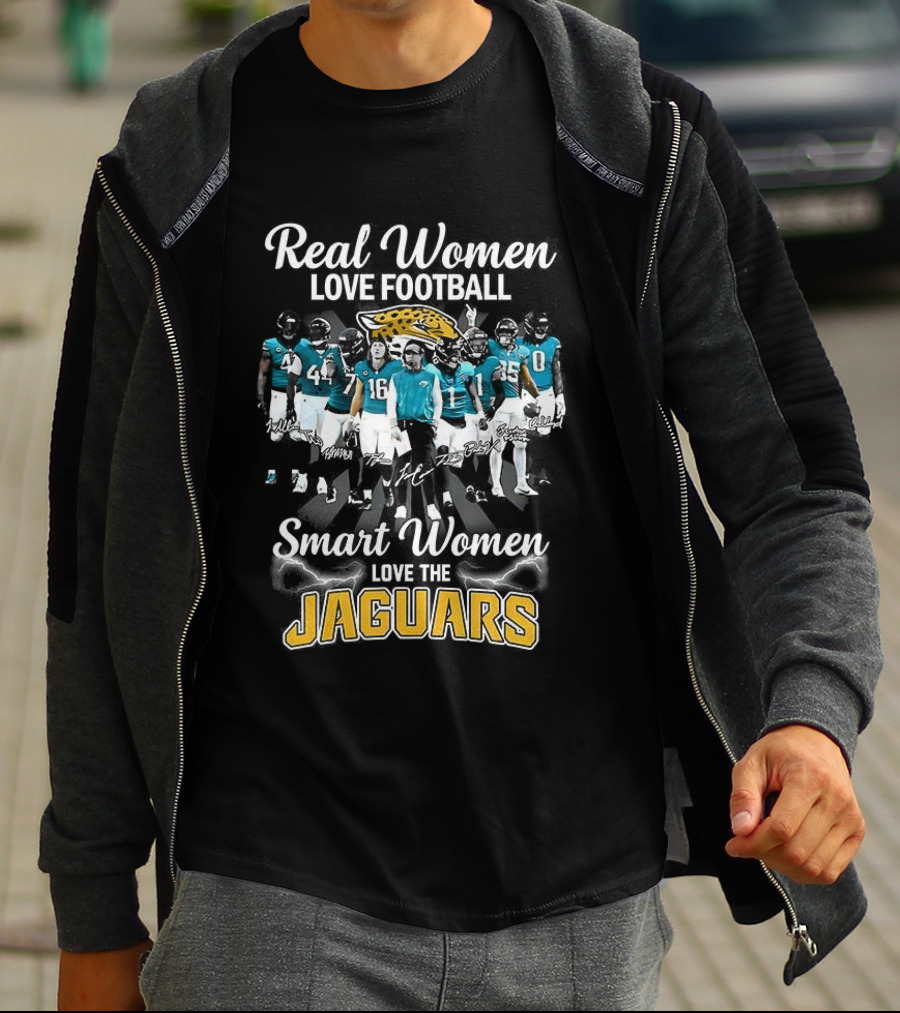 Real Women Love Football Smart Women Love The Jaguars T-Shirt
