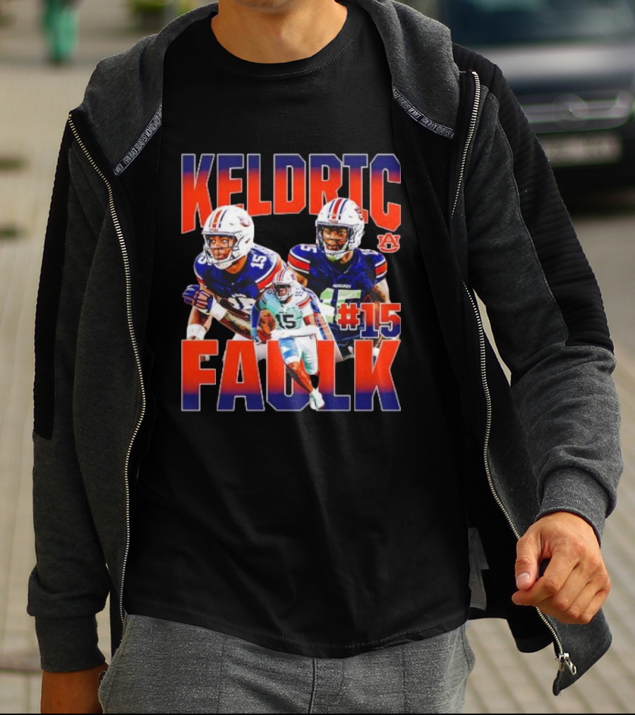 Keldric Faulk Auburn Football #15 NCAA Tigers T-Shirt