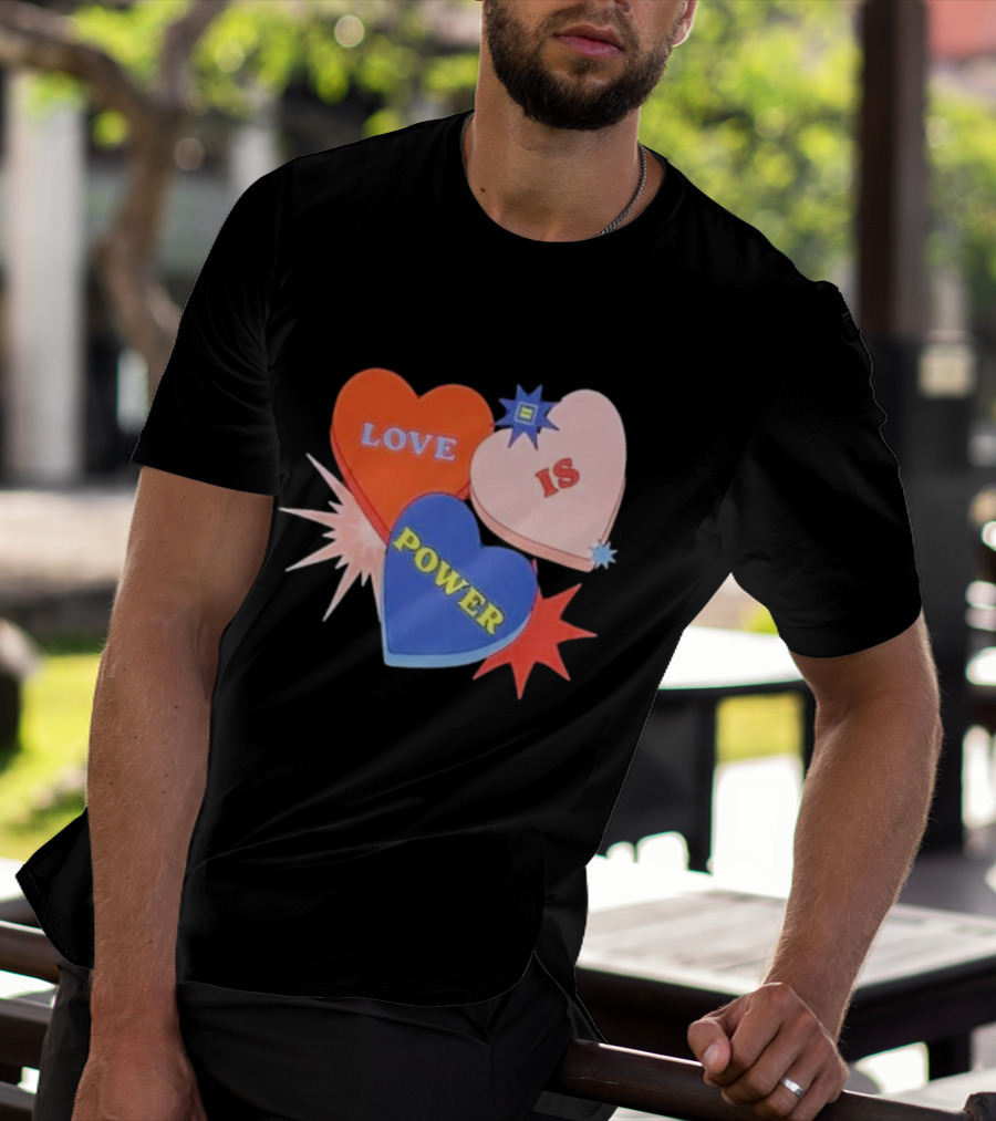 Love Is Power Heart Shapes Human Rights Campaign T-Shirt