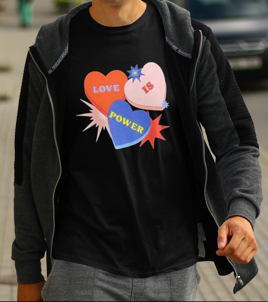 Love Is Power Heart Shapes Human Rights Campaign T-Shirt