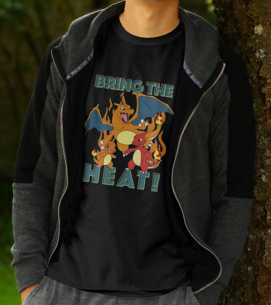 Bring The Heat Charizard Charmander Pokémon Characters T-Shirt