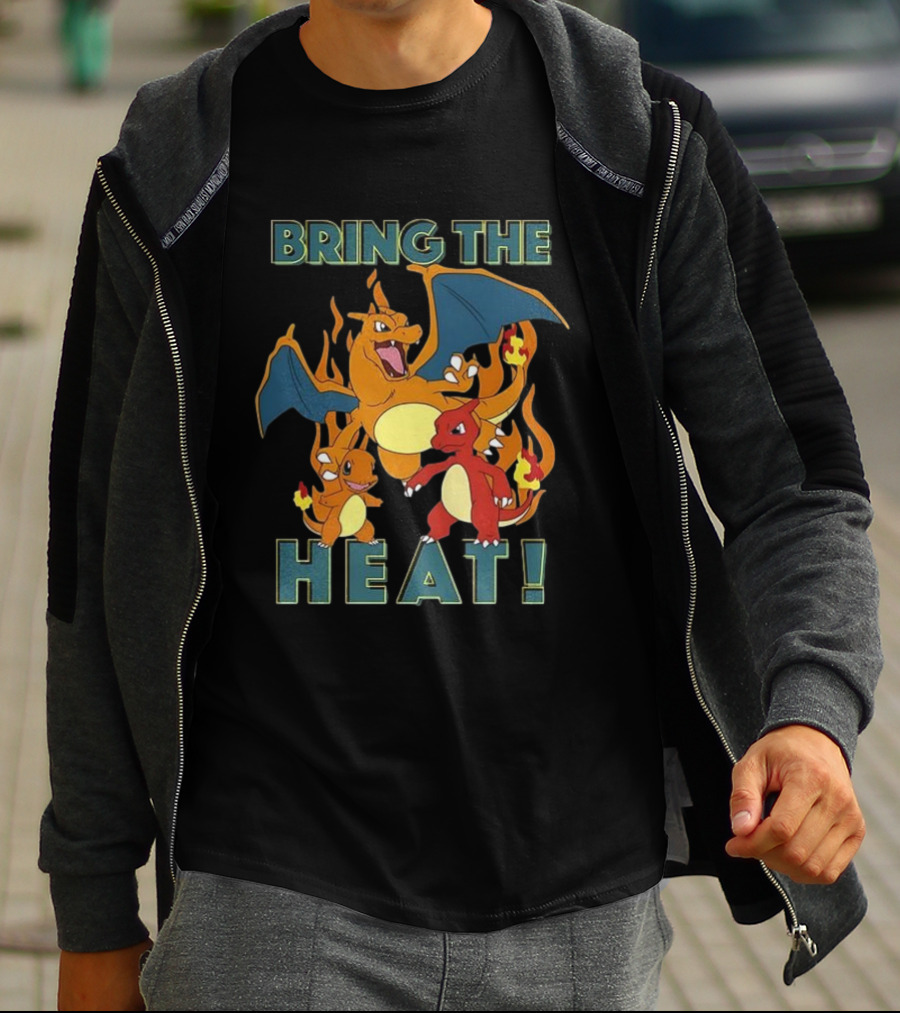 Bring The Heat Charizard Charmander Pokémon Characters T-Shirt