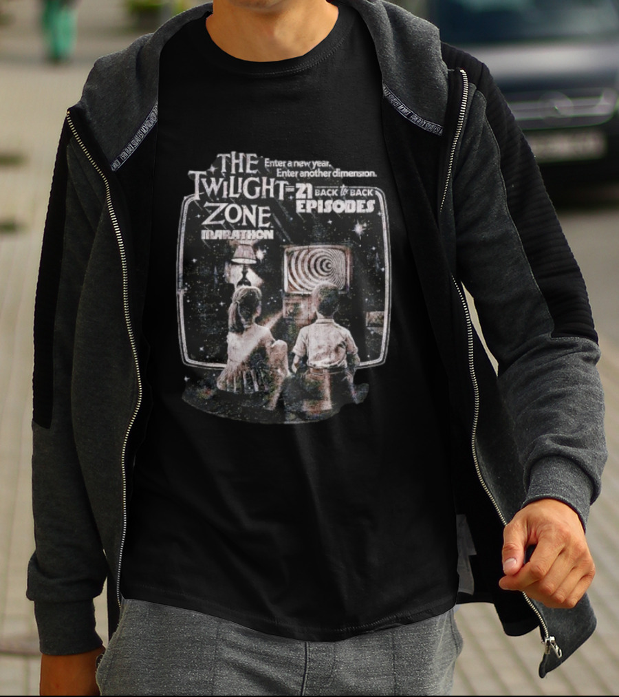 The Twilight Zone Marathon 21 Back To Back Episodes Enter A New Year Enter Another Dimension T-Shirt
