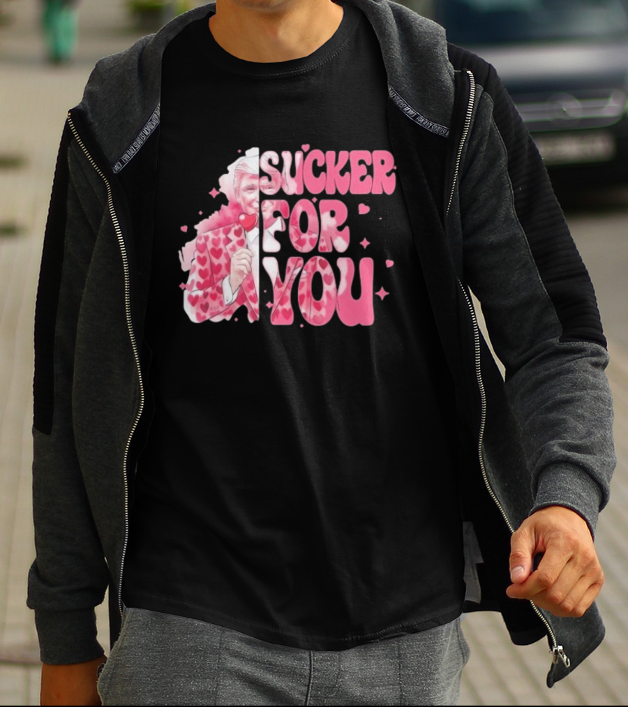 Sucker For You Valentine Suit Hearts Lollipop T-Shirt