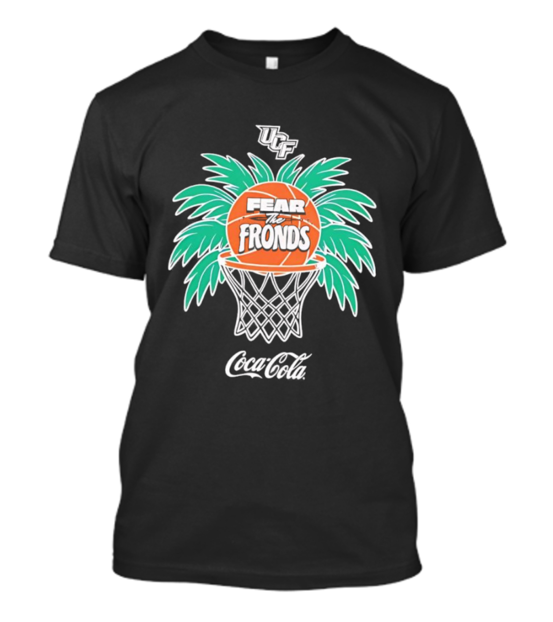 UCF Coca Cola Fear The Fronds Basketball Palm Tree T-Shirt