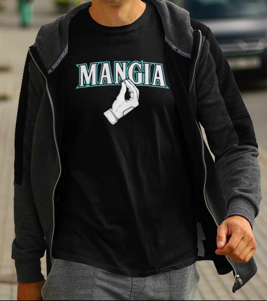 Mangia Seattle Italian Hand Gesture T-Shirt