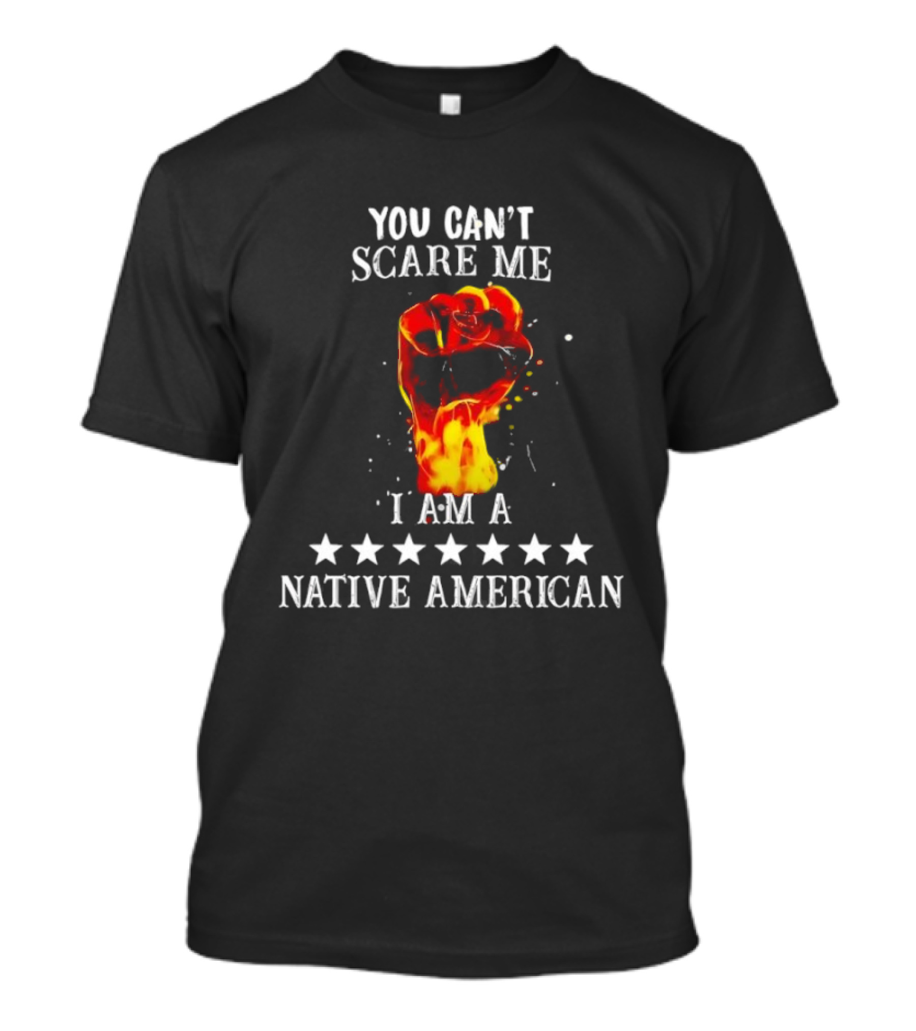 You Can't Scare Me I Am A Native American Fiery Fist T-Shirt