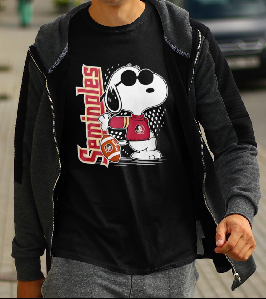 Seminoles Snoopy Joe Cool Football Fan Gear T-Shirt
