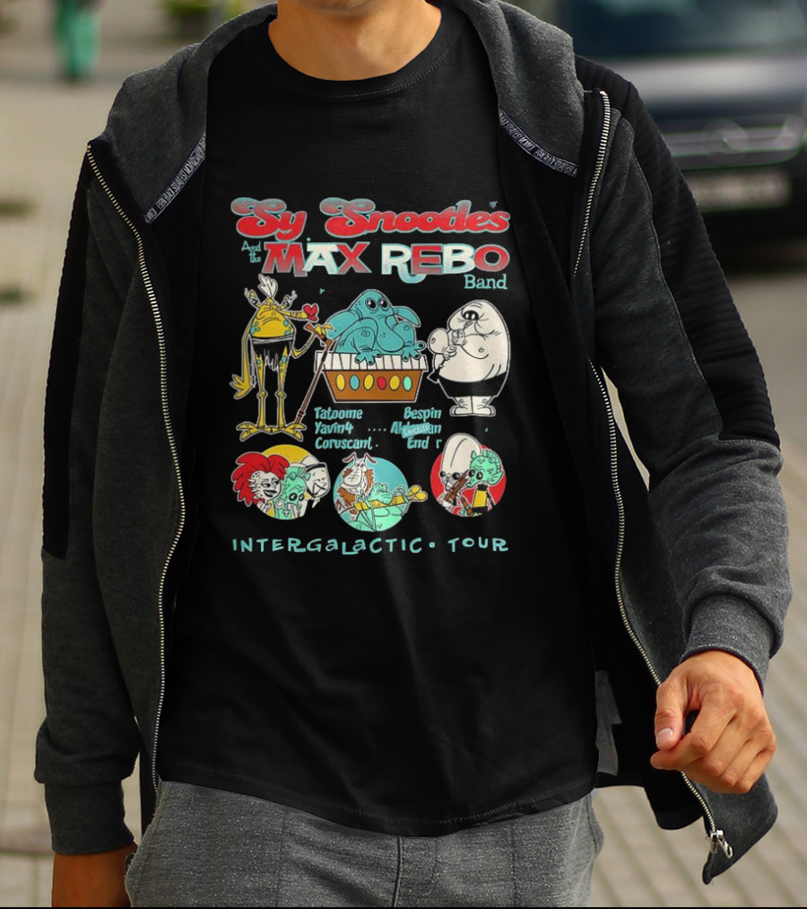 Sy Snootles And The Max Rebo Band Tatooine Coruscant Bespin Endor Intergalactic Tour Star Wars Cartoon T-Shirt
