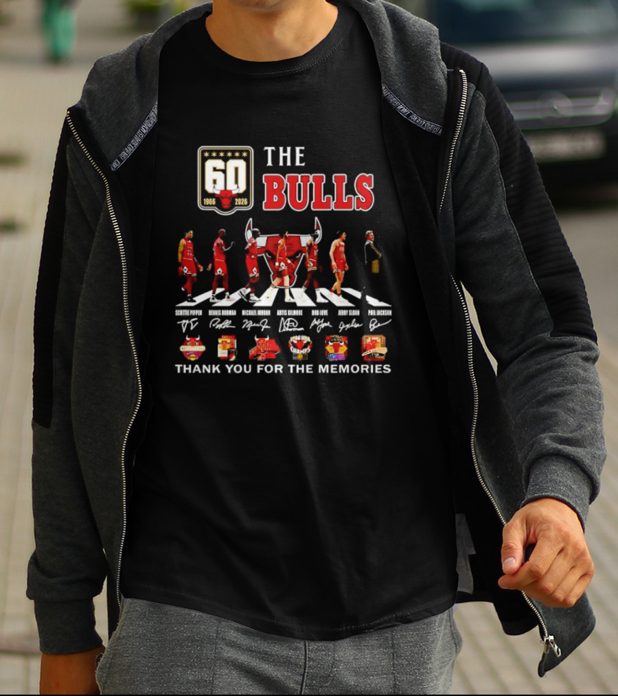 Chicago Bulls 60th Anniversary Legendary Players Staff Thank You For The Memories T-Shirt