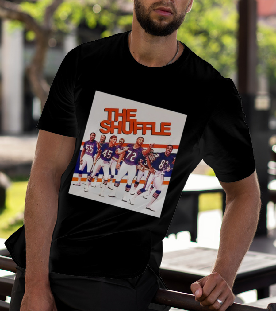 The Shuffle Chicago Bears Football Team Vintage Style Retro Uniforms T-Shirt