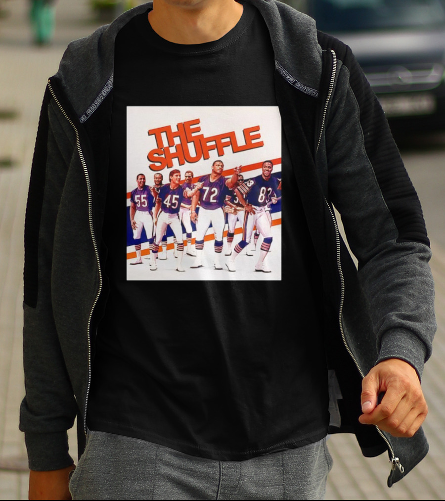 The Shuffle Chicago Bears Football Team Vintage Style Retro Uniforms T-Shirt