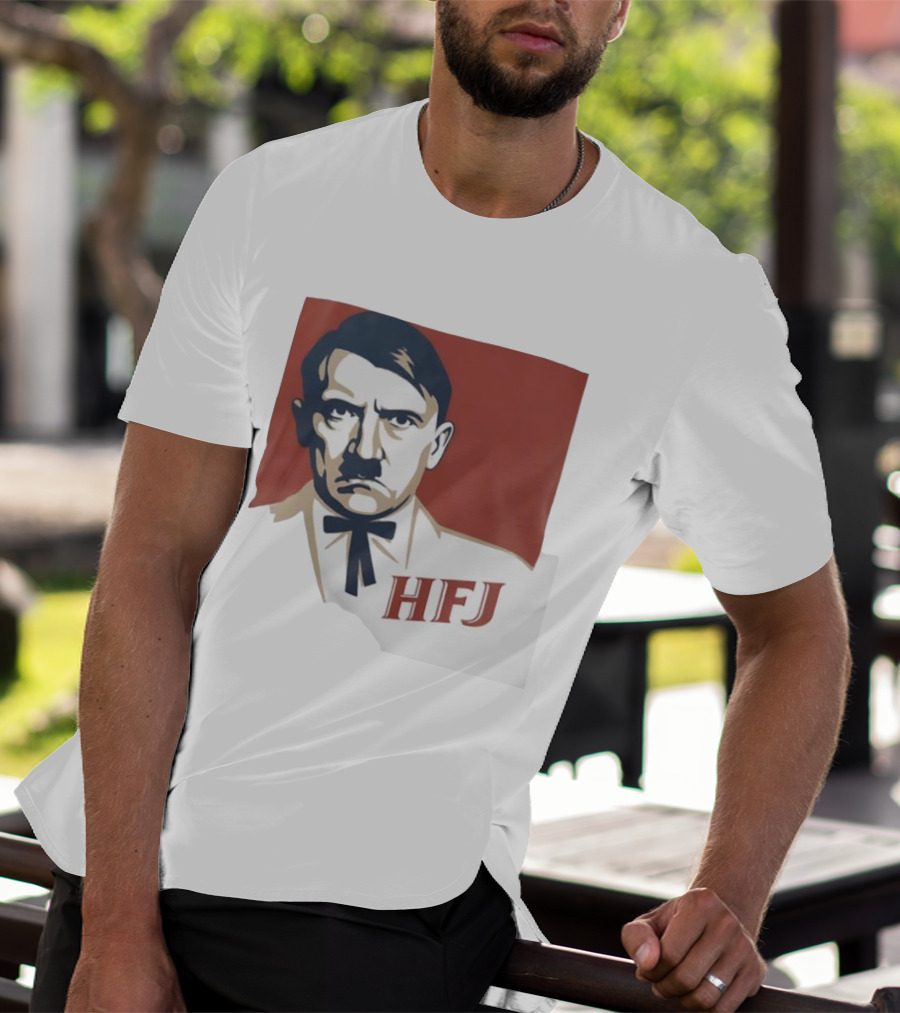 Adolf Hitler HFJ KFC Parody Logo T-Shirt