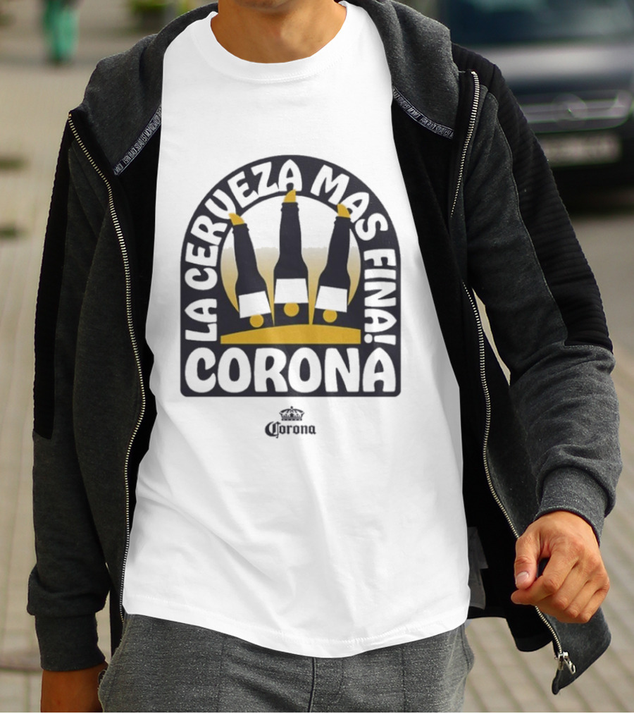 Corona La Cerveza Mas Fina Beach Bum Bottle Trio T-Shirt