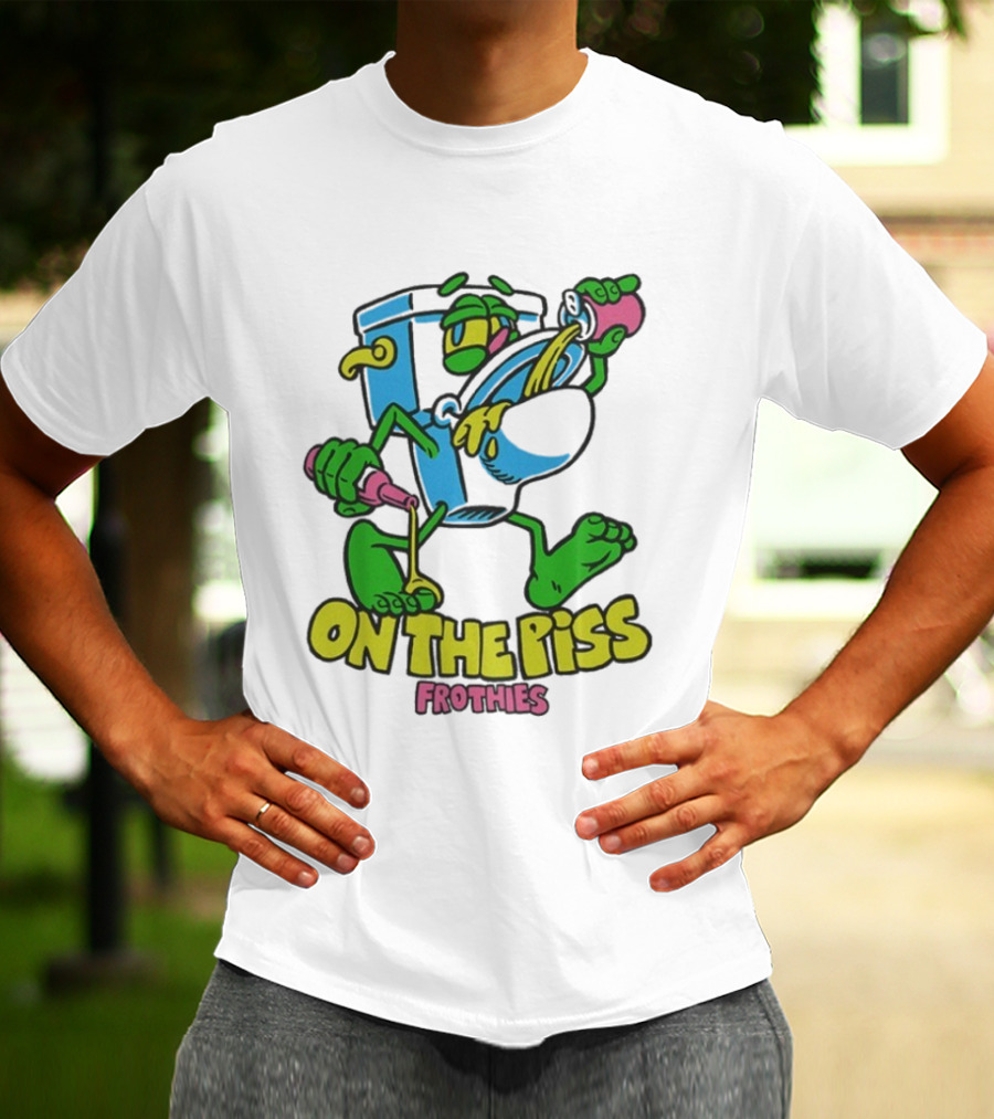 Frothies On The Piss Cartoon Style Beer Character Fun Party T-Shirt