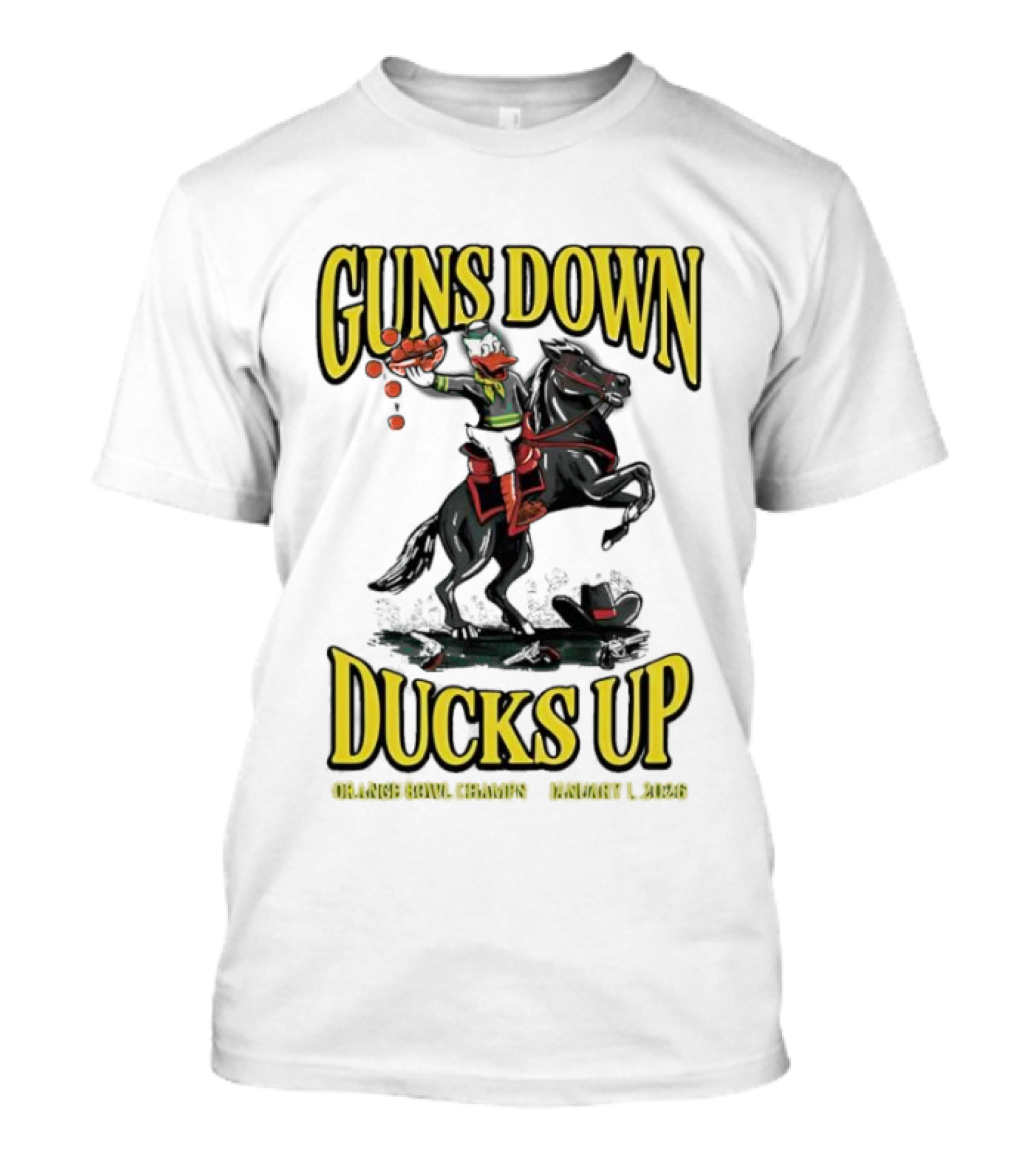 Guns Down Ducks Up Orange Bowl Champs January 1 2026 T-Shirt