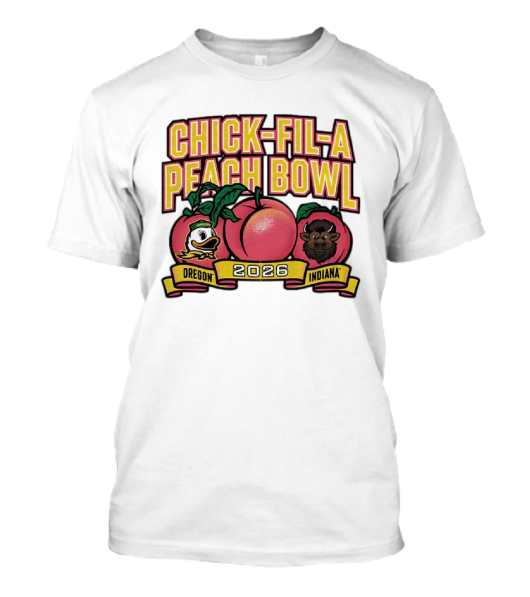 Chick Fil A Peach Bowl 2026 Oregon Vs Indiana T-Shirt