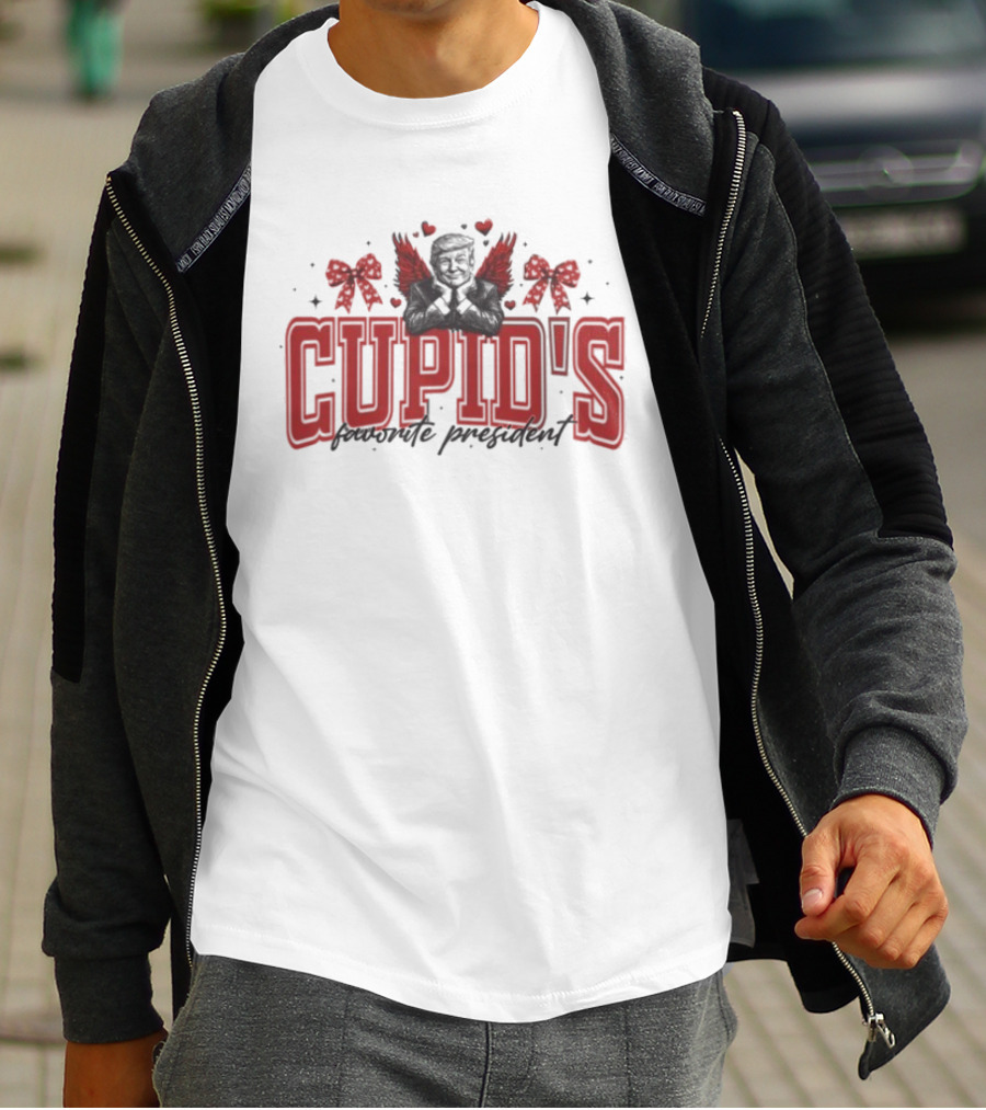 Trump Cupid's Favorite President Valentine's Wings And Bows T-Shirt