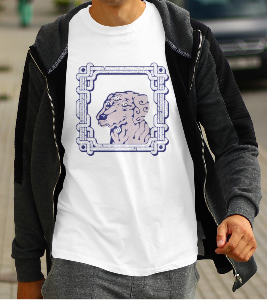 All Seeing Dog In Ornate Frame With Third Eye Vision T-Shirt