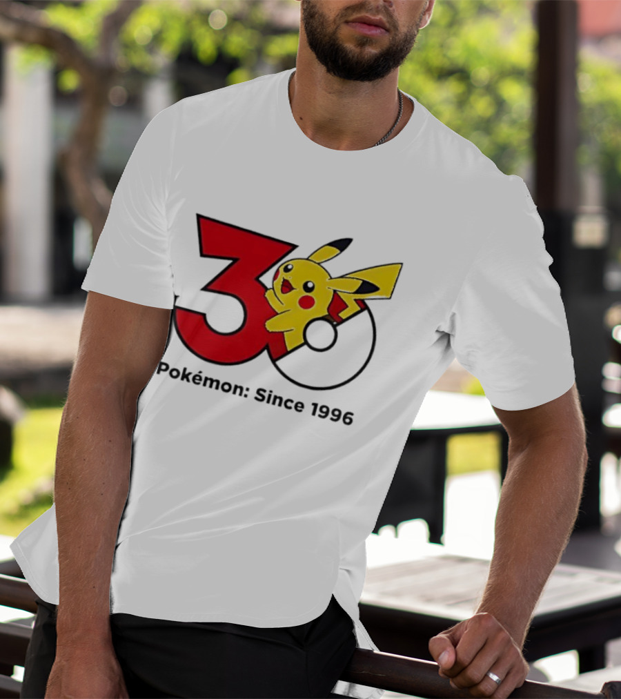 Pokémon 30th Anniversary Since 1996 Pikachu Celebration T-Shirt