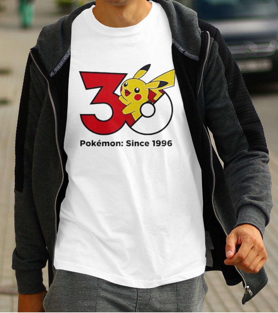 Pokémon 30th Anniversary Since 1996 Pikachu Celebration T-Shirt