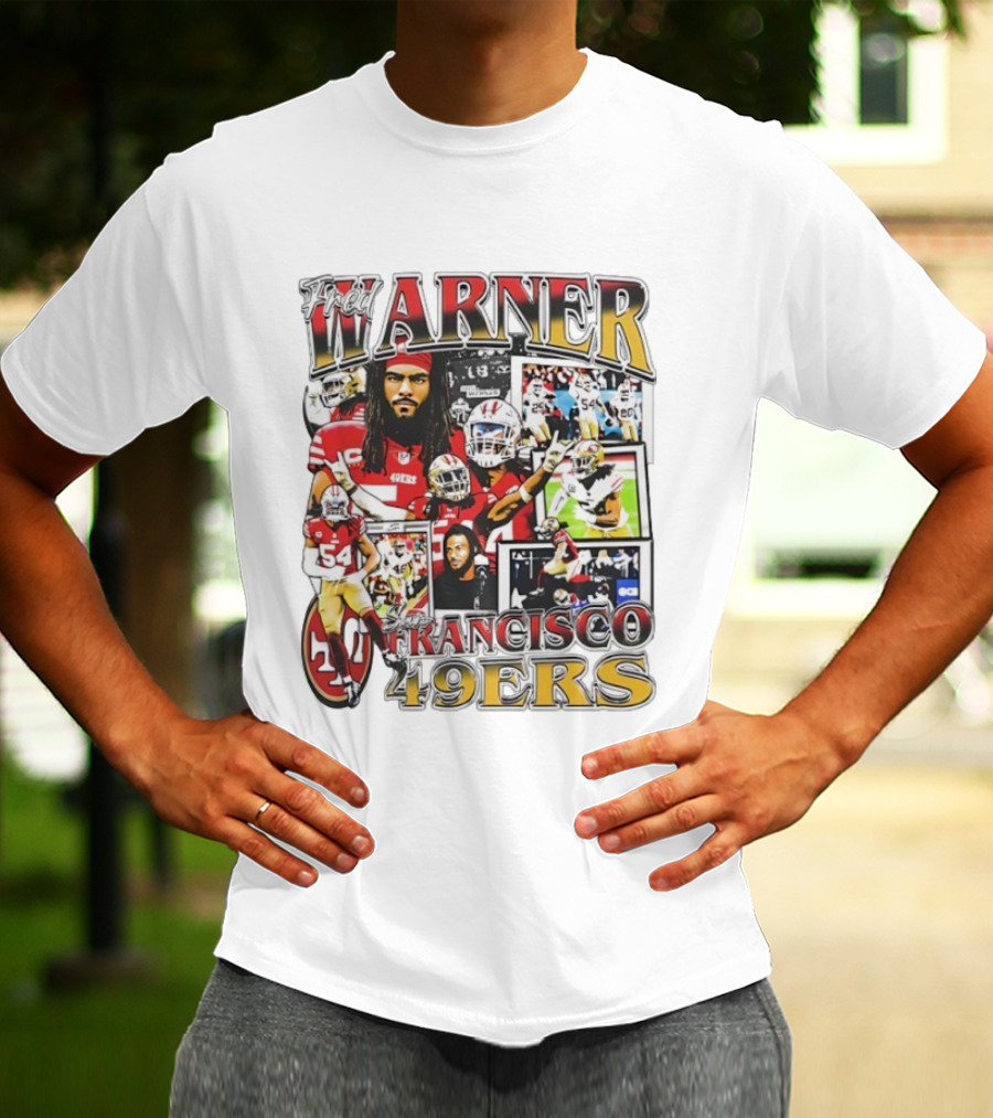 Fred Warner San Francisco 49ers Linebacker NFL Football Collage T-Shirt